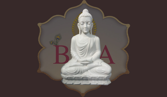White Buddha Marble Statue